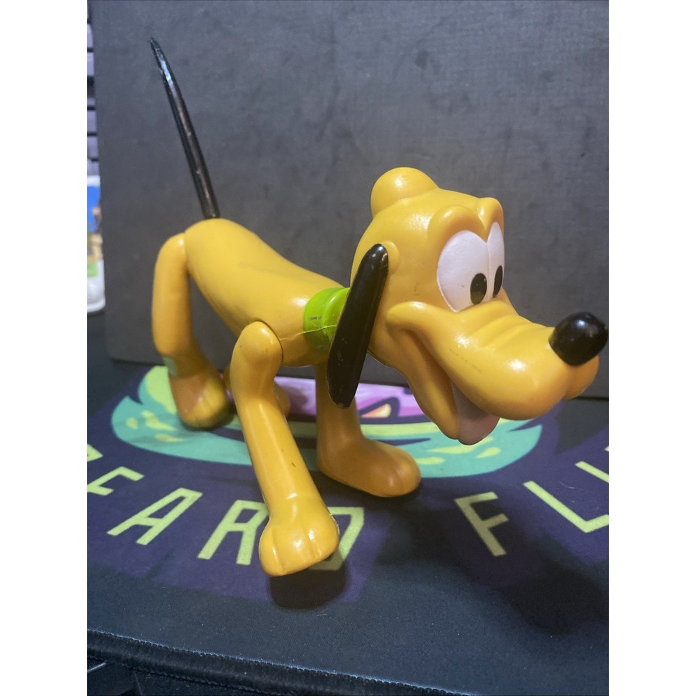 Vintage 1970s Disney Pluto Poseable Mickey Mouse Dog Collector Toy Plastic